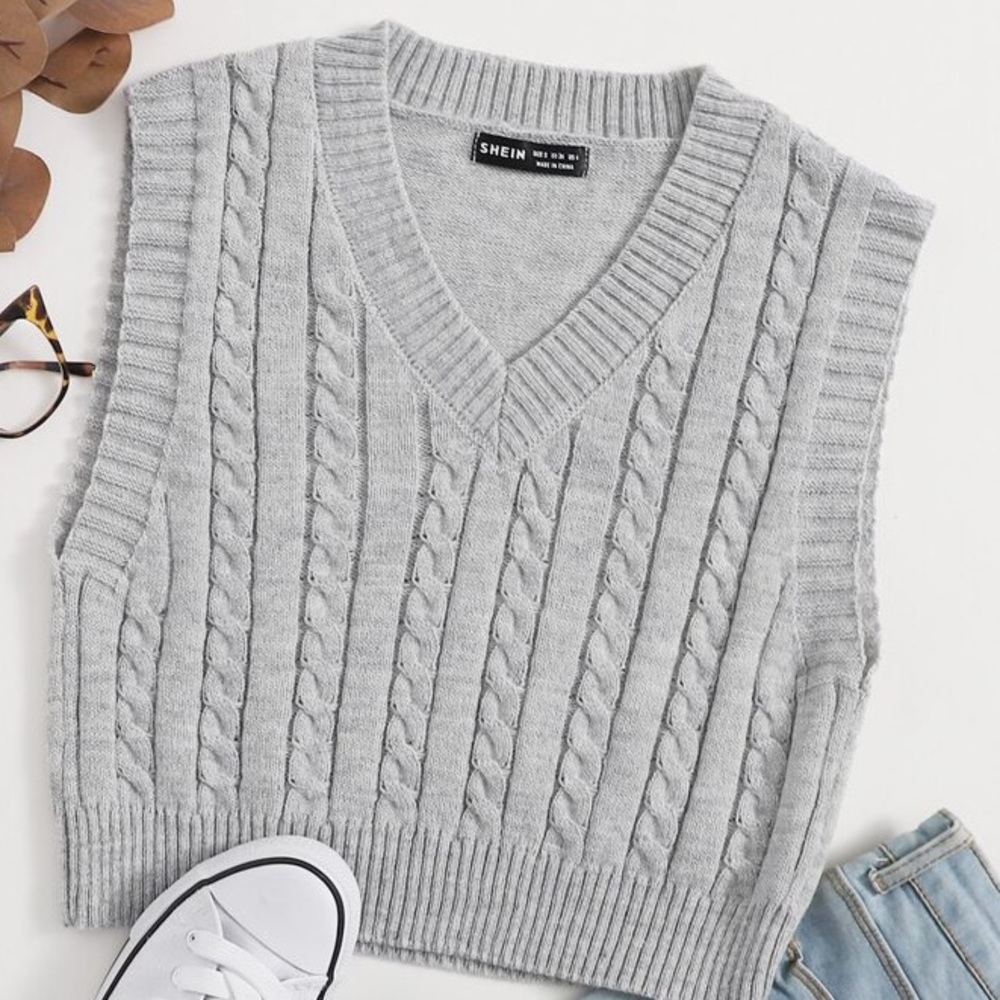Shein Cropped Gray Vest